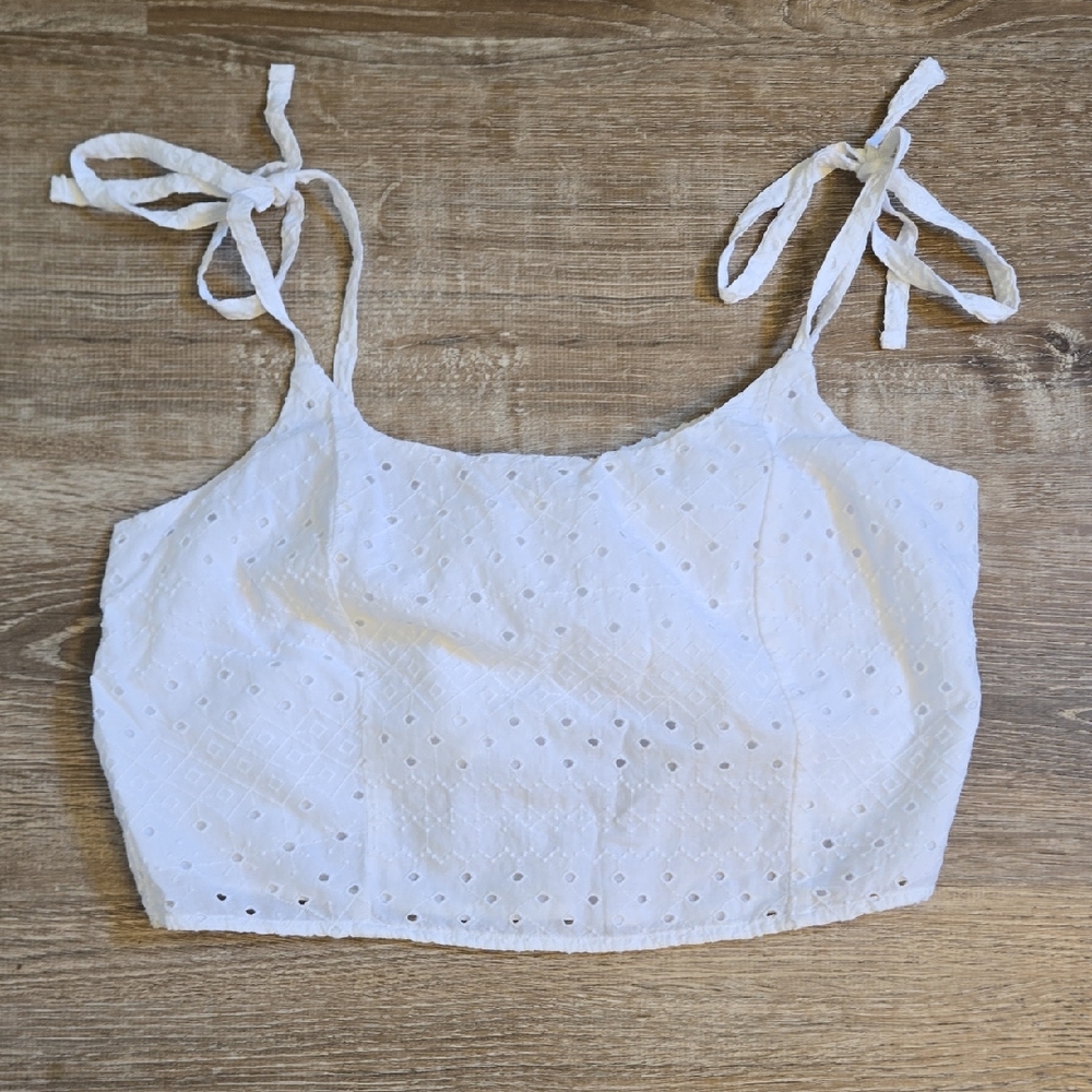 Old Navy White Crop Tank